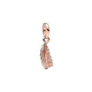 NWT Pandora Moments 14K Rose Gold Plated Cz Dangle Charm